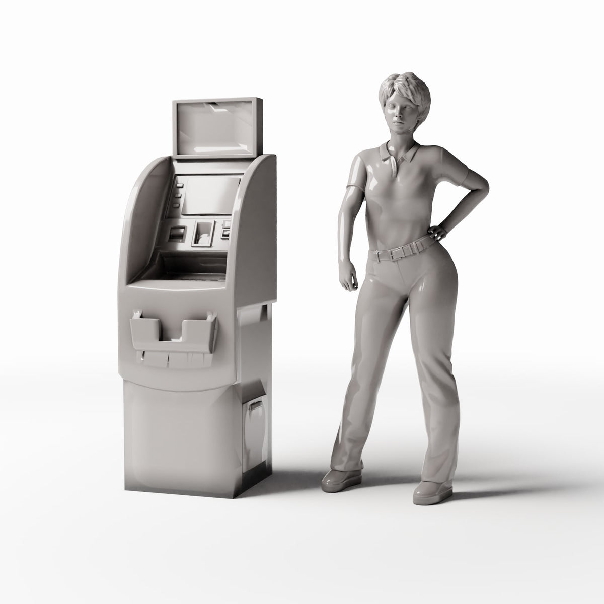 Diorama model-building product photo 1: City Diorama: Freestanding ATM (Ref. 596D)