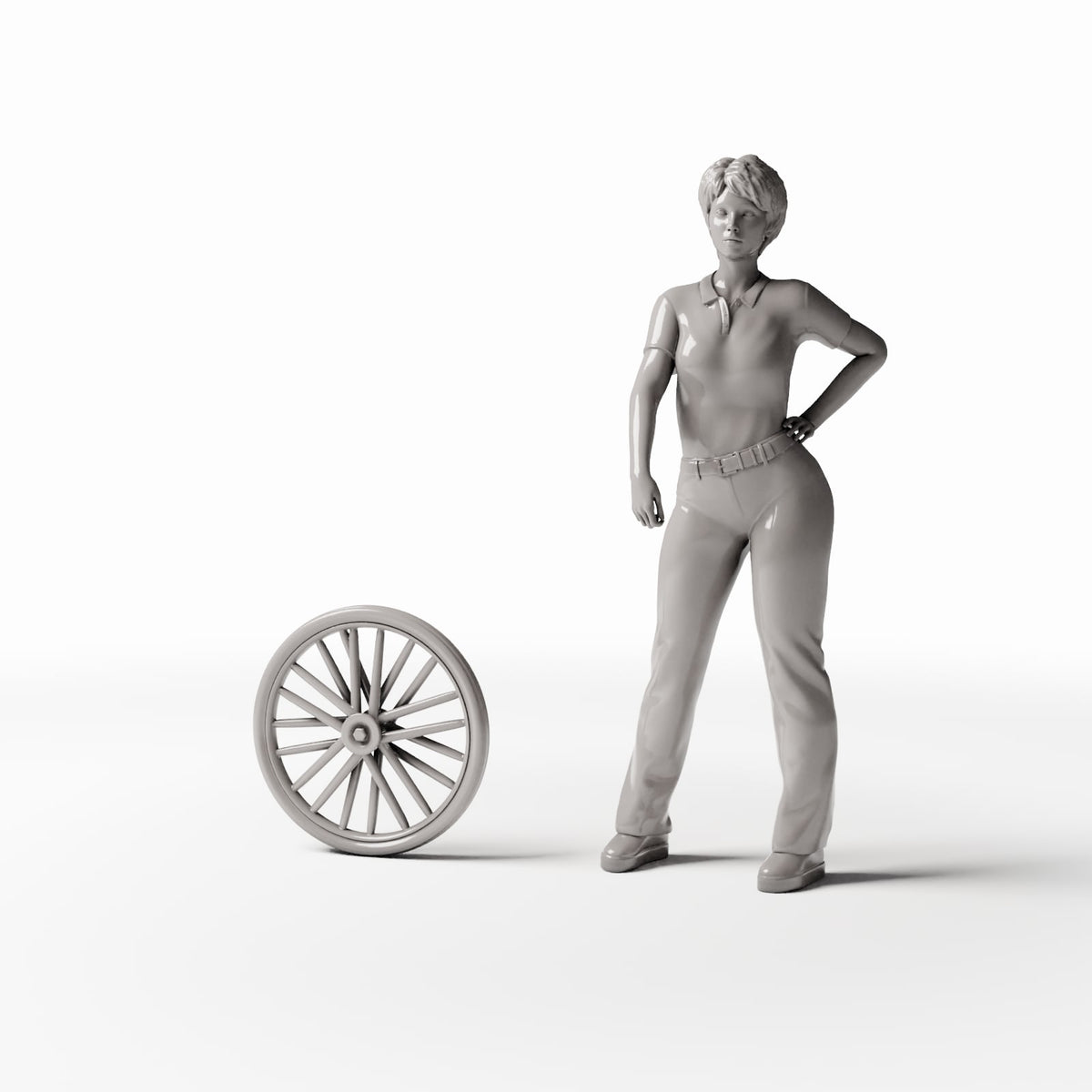 Diorama model-building product photo 1: Diorama Workshop: Spoked Bicycle Wheel (Ref. 600D)
