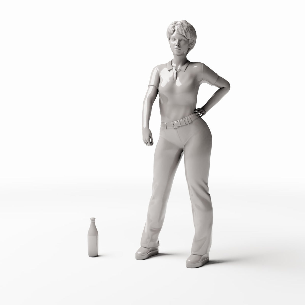 Diorama model-building product photo 1: Diorama Kitchen: Slim Glass Bottle with Stopper (Ref. 618D)