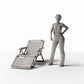Diorama model-building product photo 1: Diorama Furniture: Folding Sun Lounger with Footrest (Ref. 648D)
