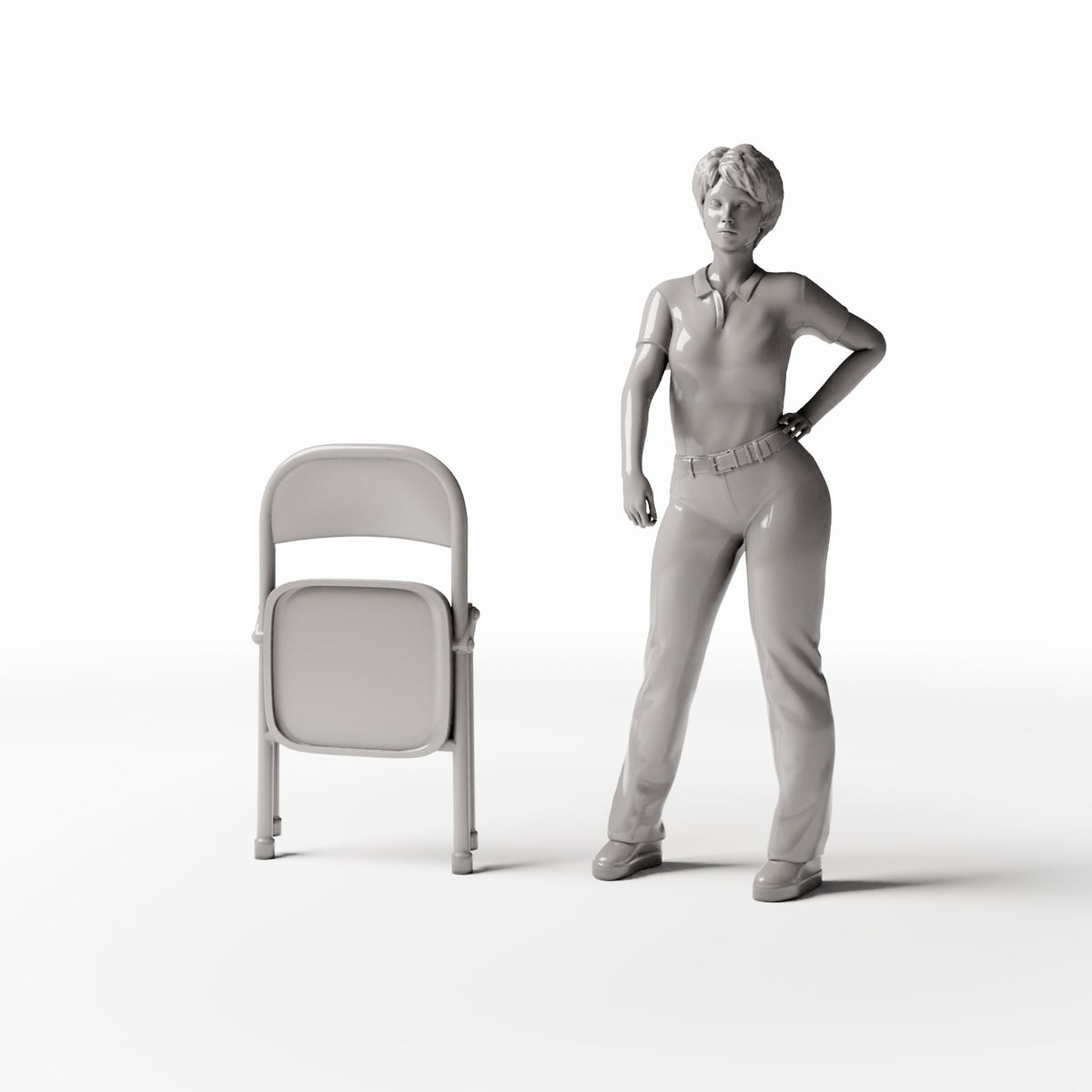 Diorama model-building product photo 1: Diorama Furniture: Metal Folding Chair (Ref. 650D)