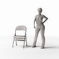 Diorama model-building product photo 1: Diorama Furniture: Metal Folding Chair (Ref. 651D)