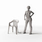 Diorama model-building product photo 1: Diorama Furniture: Plastic Chair with Armrests (Ref. 652D)