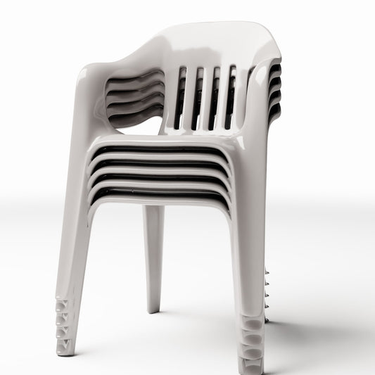 Diorama model-building product photo 0: Diorama Furniture: Stacked Plastic Chairs (Ref. 653D)