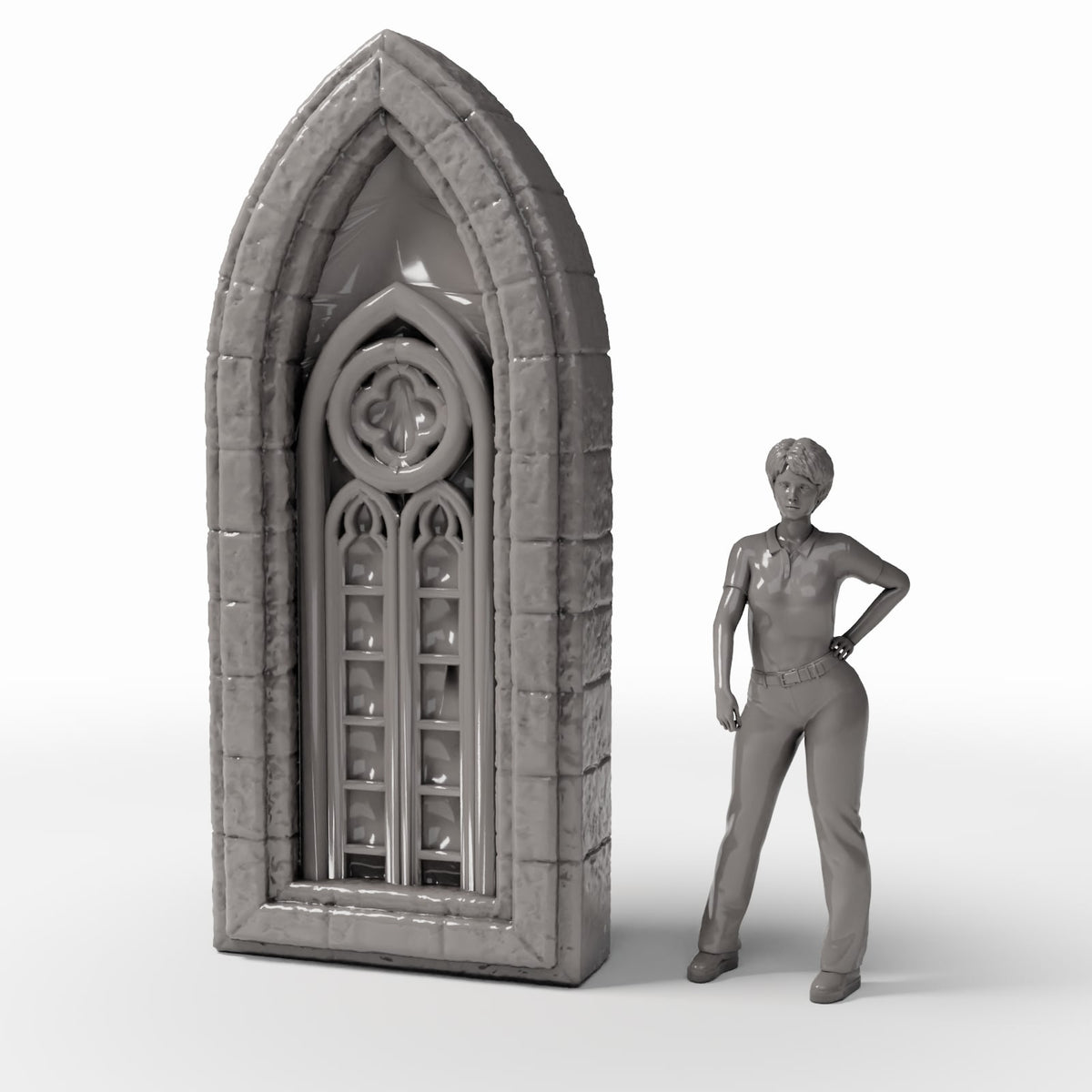 Diorama model-building product photo 1: Diorama Architecture: Narrow Pointed-Arch Church Window (Ref. 665D)