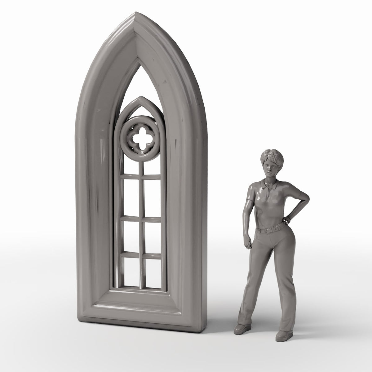 Diorama model-building product photo 1: Diorama Building: Narrow Gothic Church Window (Ref. 668D)