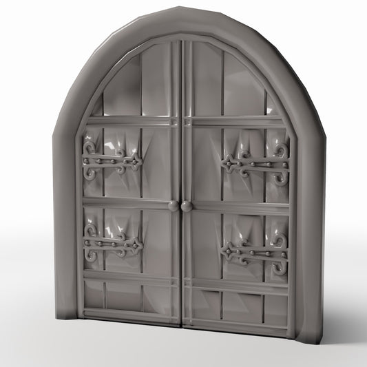 Diorama model-building product photo 0: Diorama Building: Wide Church Entrance with Double Doors (Ref. 669D)