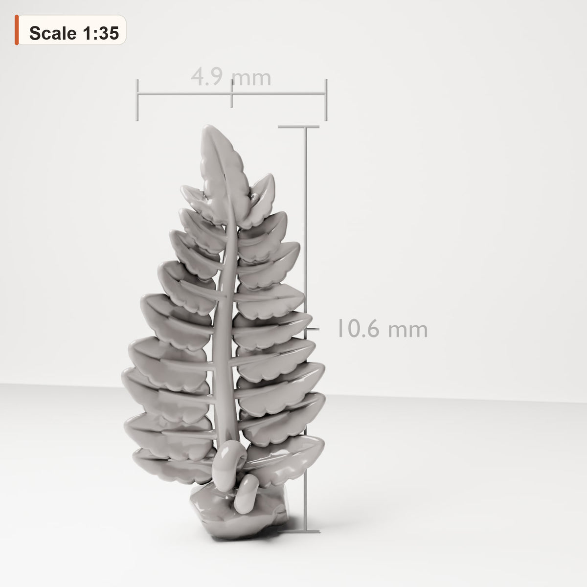 Diorama model-making product image 1: Diorama plant: fern as a miniature plant (Ref. 66D)