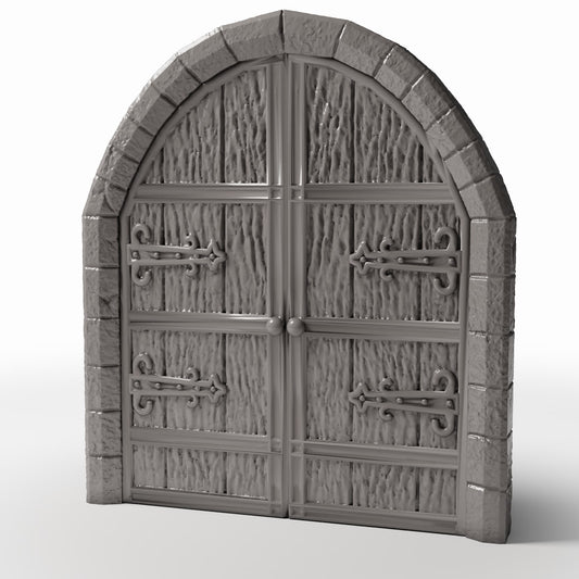 Diorama model-building product photo 0: Diorama Building: Arched Church Gate with Double Doors (Ref. 673D)