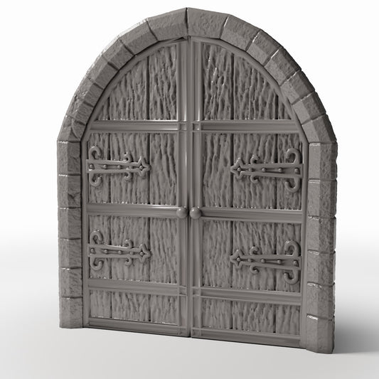 Diorama model-building product photo 0: Diorama Building: Arched Church Double Door (Ref. 674D)