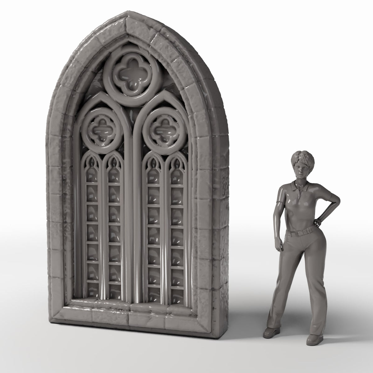Diorama model-building product photo 1: Diorama Building: Wide Gothic Church Window (Ref. 678D)