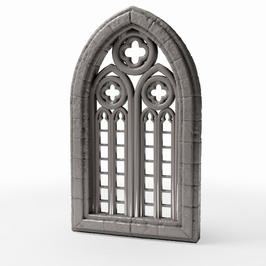 Diorama model-building product photo 0: Diorama Building: Gothic Church Window as a Half-Window Element (Ref. 679D)