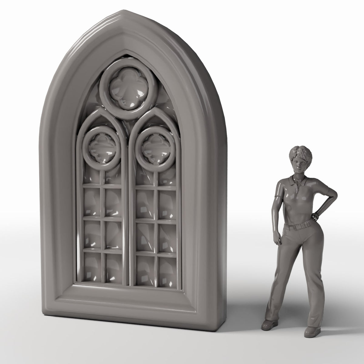Diorama model-building product photo 1: Diorama Building: Gothic Church Window with Tracery (Ref. 680D)