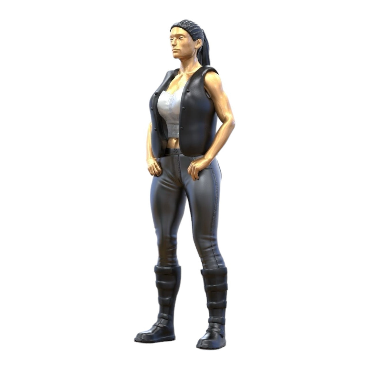 Miniature Figure: Female Biker/Gang Member with Vest (No. 284)