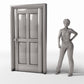 Diorama model-building product photo 1: Diorama Building: Panelled Door with Knob (Ref. 707D)