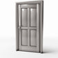 Diorama model-building product photo 0: Diorama Building: Panelled Door with Knob (Ref. 707D)
