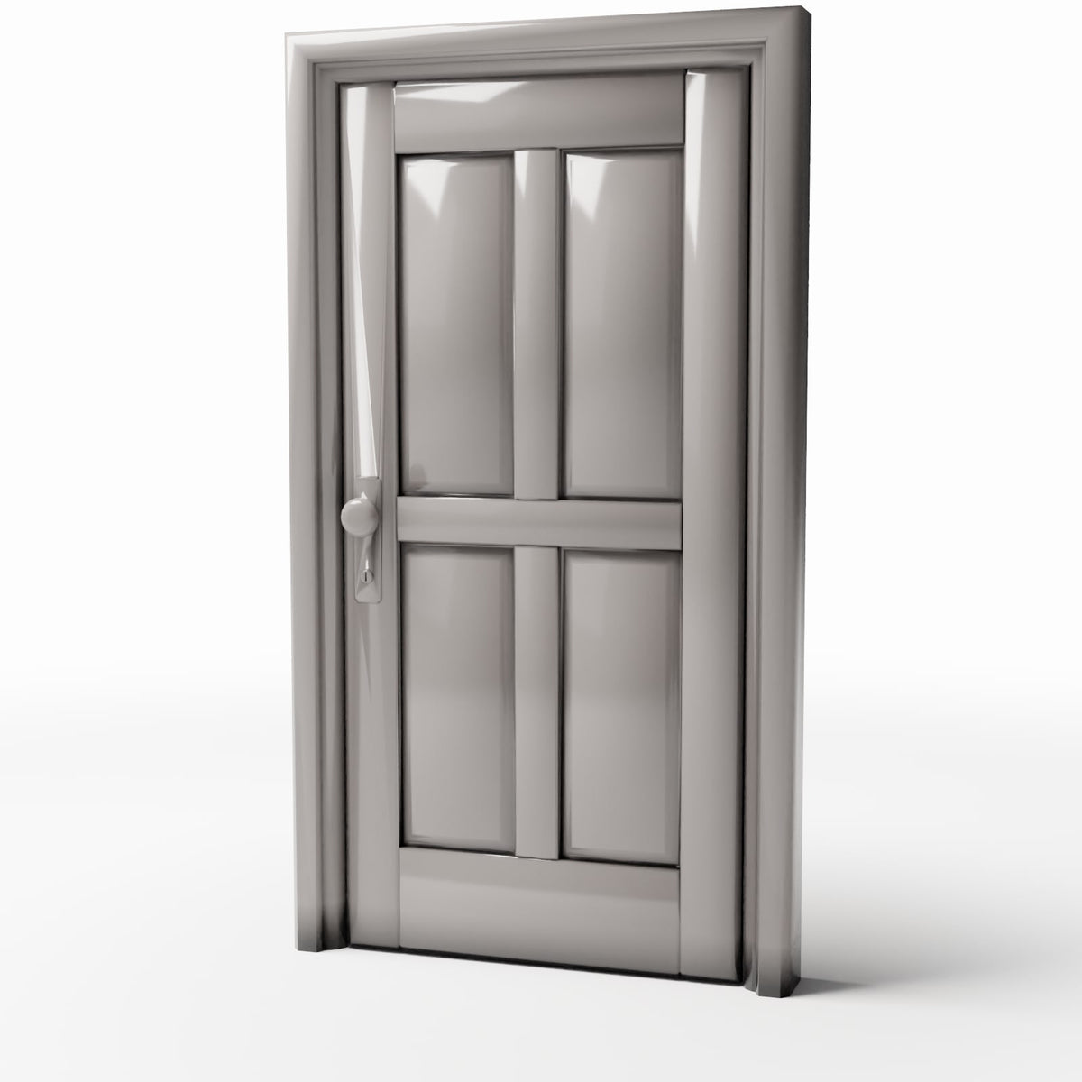 Diorama model-building product photo 0: Diorama Building: Panelled Door with Knob (Ref. 707D)