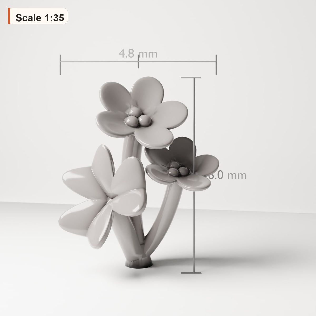 Diorama model-building product photo 0: Diorama Plant: Oxalis Clover with Flowers (Ref. 70D)