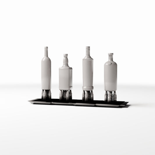 Diorama model-building product photo 0: Diorama Kitchen: Drink Bottles in Rack (Ref. 716D)