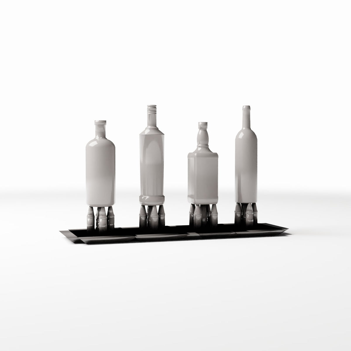 Diorama model-building product photo 3: Diorama Kitchen: Drink Bottles in Rack (Ref. 716D)