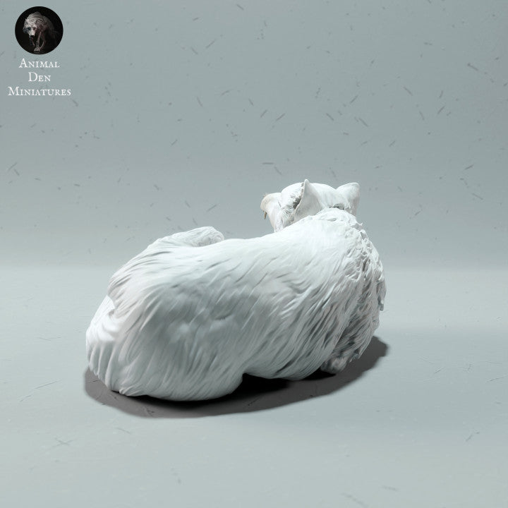 Product photo of animal figure Animal Den Miniatures 2: Polar animal figure: Arctic fox - sleeping (22_12_16)