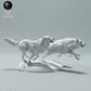Product photo animal figure Animal Den Miniatures 2: Arctic animal figure: Polar wolves - walking (23_01_12)