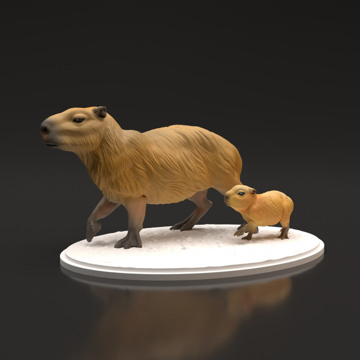 Product photo animal figure Animal Den Miniatures 0: Wild animal figure: Capybaras (22_06_05)