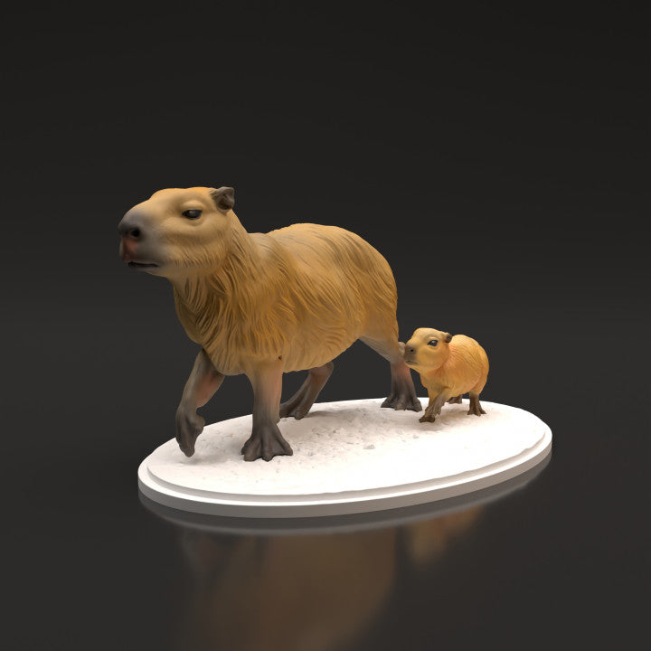 Product photo animal figure Animal Den Miniatures 5: Wild animal figure: Capybaras (22_06_05)