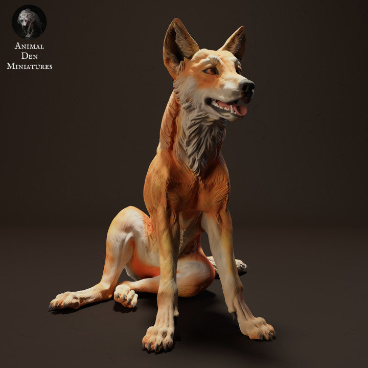 Product photo animal figure Animal Den Miniatures 0: Wild animal figure: Dingo - sitting (23_04_08)
