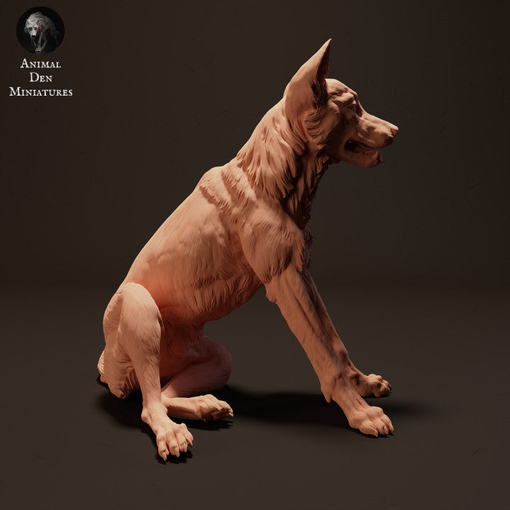 Product photo animal figure Animal Den Miniatures 1: Wild animal figure: Dingo - sitting (23_04_08)