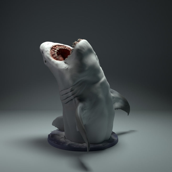 Product photo animal figure Animal Den Miniatures 0: Marine animal figure: Great White Shark - leaping out of the water (22_09_09)