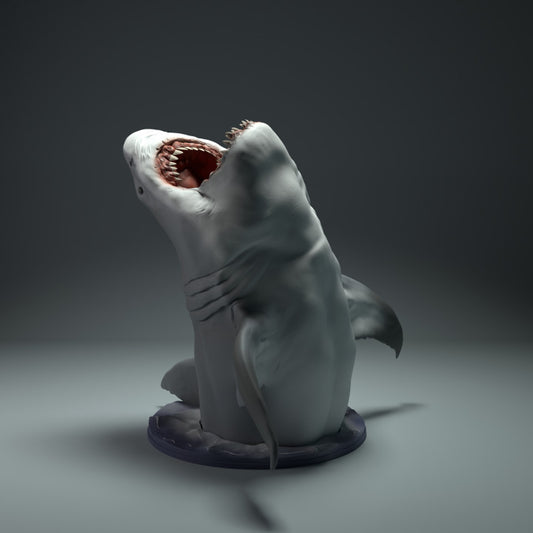 Product photo animal figure Animal Den Miniatures 0: Marine animal figure: Great White Shark - leaping out of the water (22_09_09)