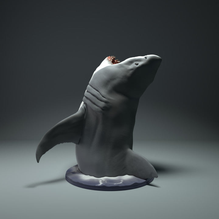 Product photo animal figure Animal Den Miniatures 2: Marine animal figure: Great White Shark - leaping out of the water (22_09_09)