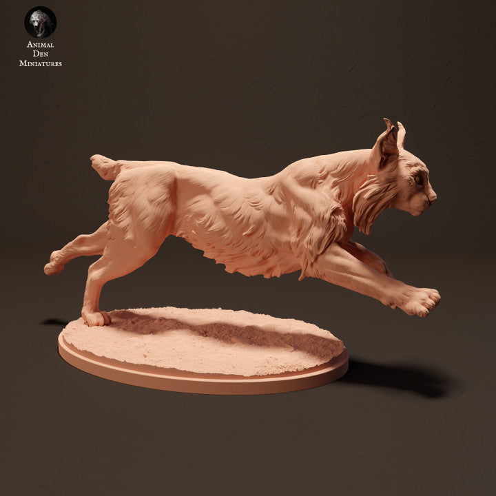 Product photo Animal Figure Diorama, Model Building: 0: Iberian Lynx running: Animals from Europe