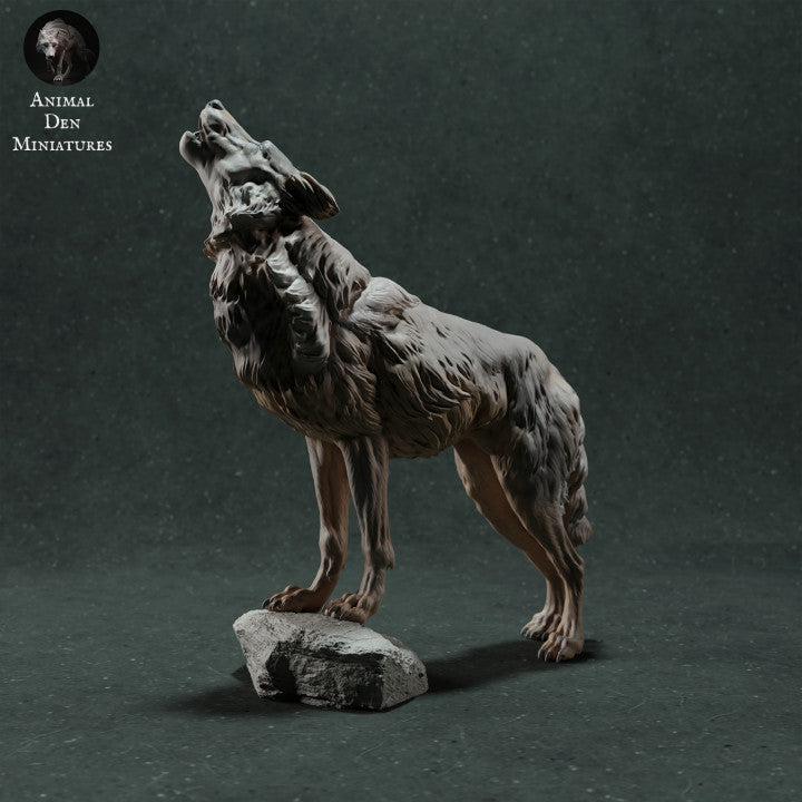 Product photo animal figure Animal Den Miniatures 3: Wildlife animal figure: Iberian Wolf - howling (22_11_12)