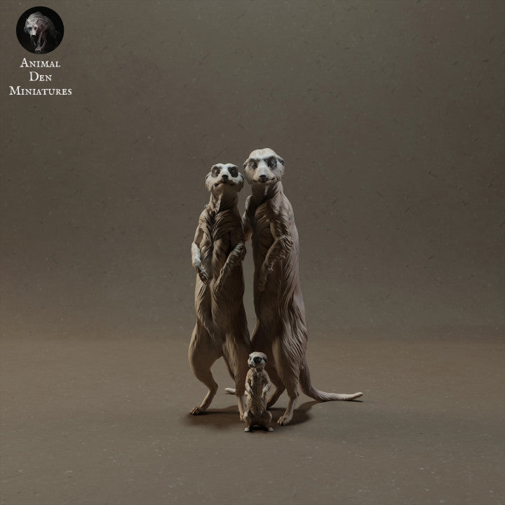 Product photo animal figure Animal Den Miniatures 0: Wildlife animal figures: Meerkat Family (23_03_08)