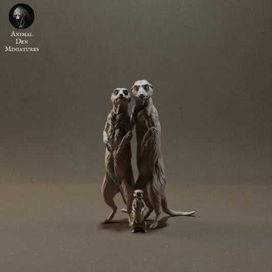 Product photo animal figure Animal Den Miniatures 0: Wildlife animal figures: Meerkat Family (23_03_08)