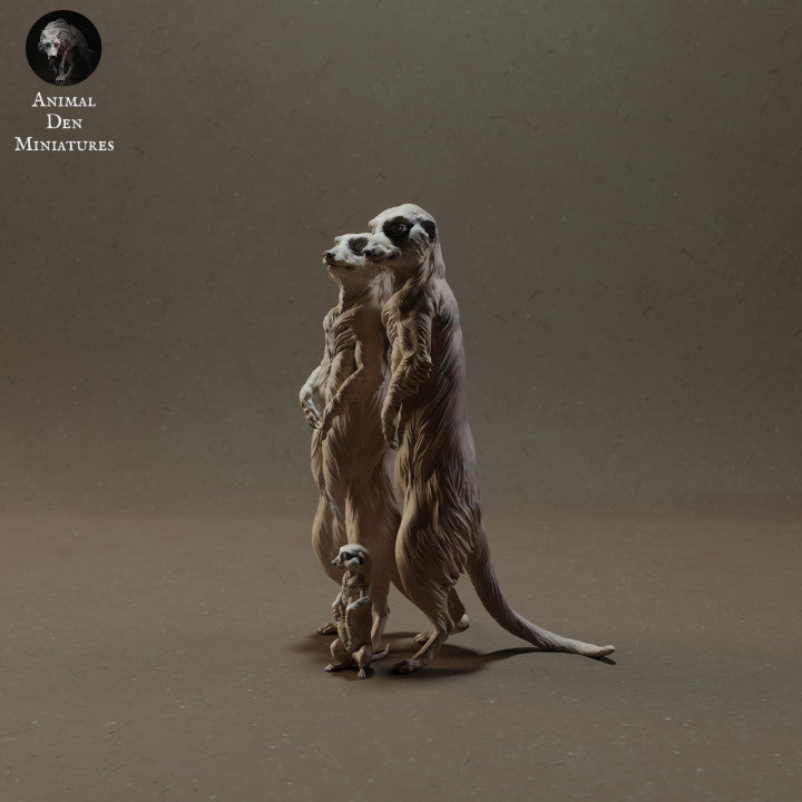 Product photo animal figure Animal Den Miniatures 3: Wildlife animal figures: Meerkat family (23_03_08)
