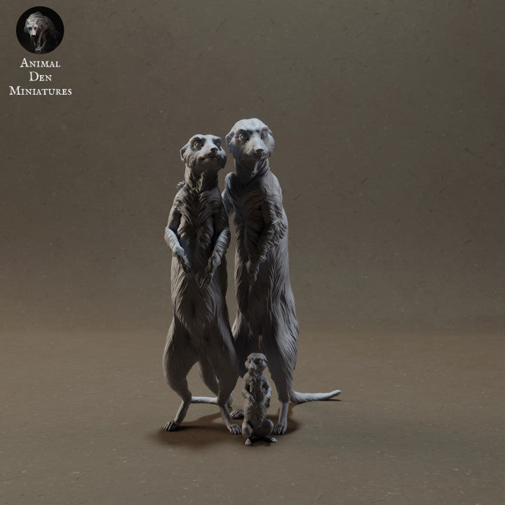Product photo animal figure Animal Den Miniatures 4: Wild animal figures: Meerkat Family (23_03_08)