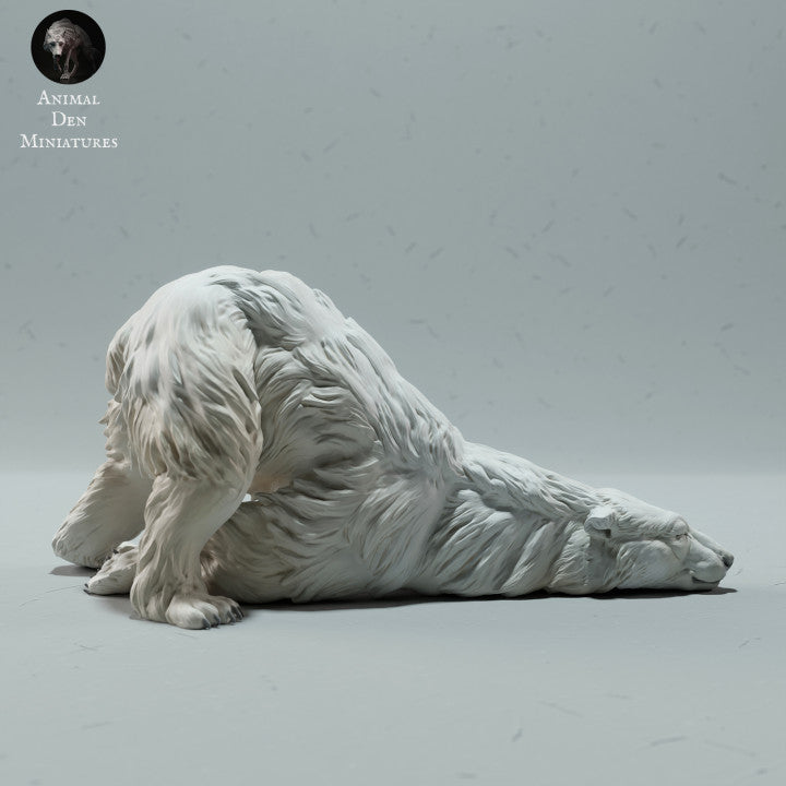 Product photo animal figure Animal Den Miniatures 1: Arctic animal figure: Polar bear - scratching itself (23_01_08)
