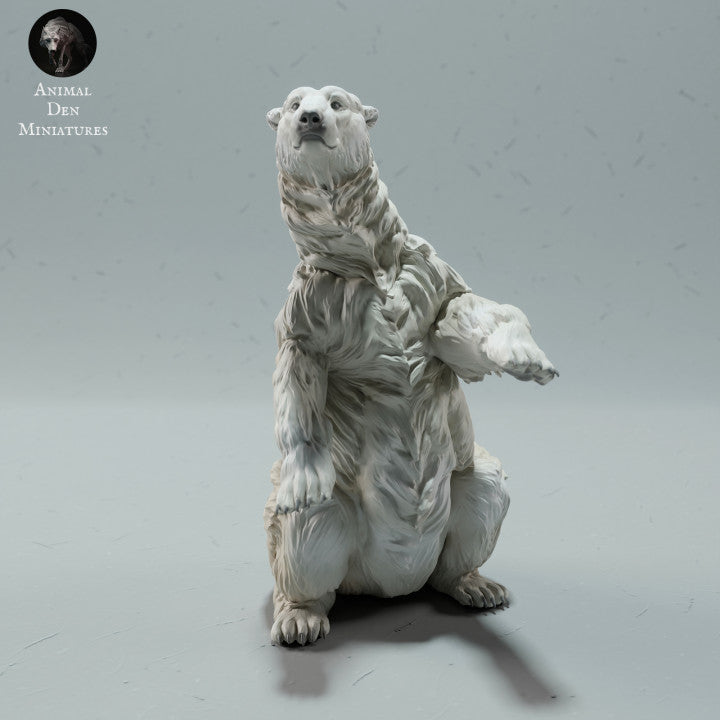 Product photo animal figure Animal Den Miniatures 0: Arctic animal figure: Polar Bear - sitting (23_01_15)