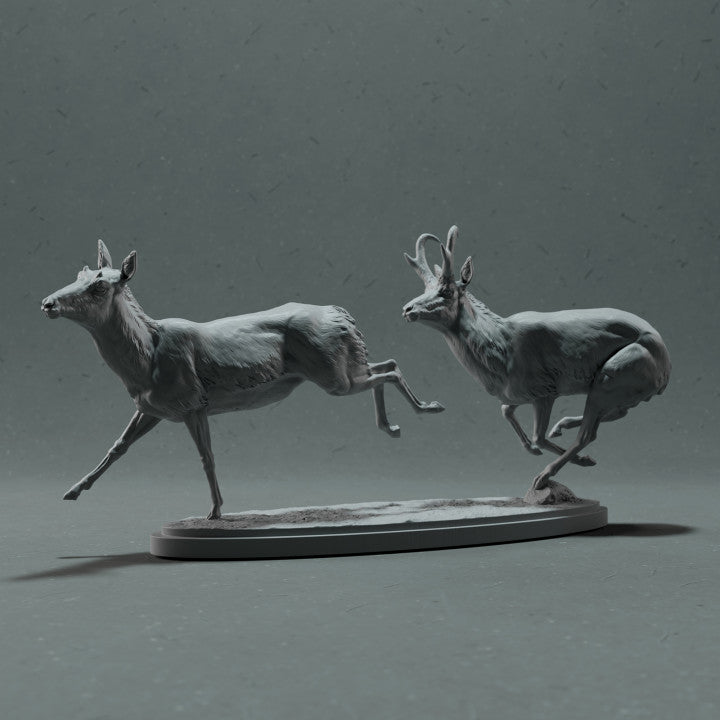 Product photo animal figure Animal Den Miniatures 1: Wild animal figure: Pronghorn - galloping (22_10_10)