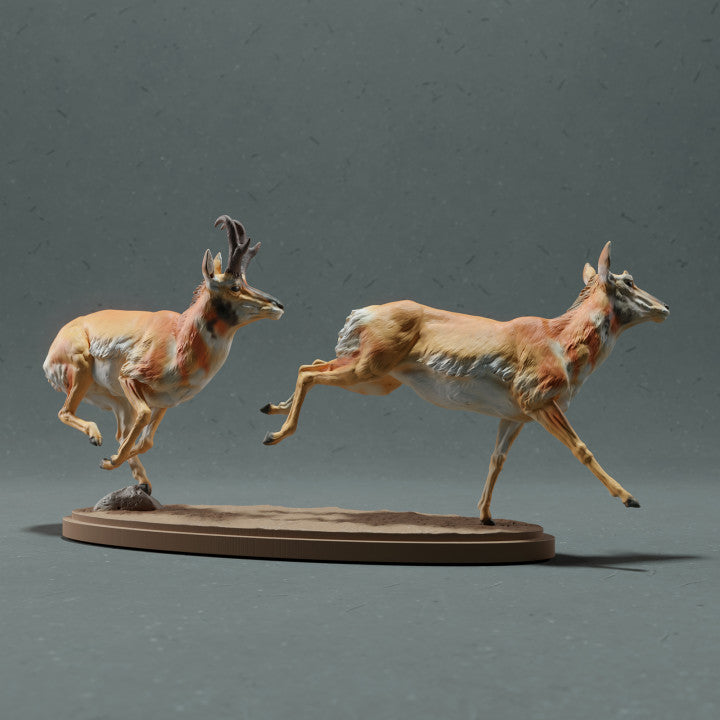 Product photo animal figure Animal Den Miniatures 2: Wild animal figure: Pronghorn - galloping (22_10_10)