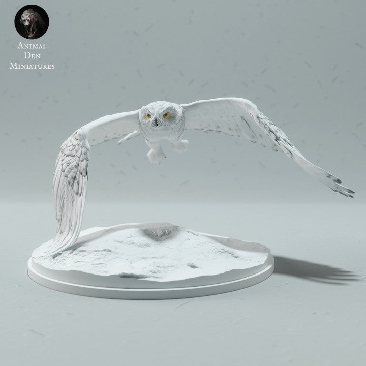 Product photo animal figure Animal Den Miniatures 0: forest animal figure: snowy owl (23_01_07)