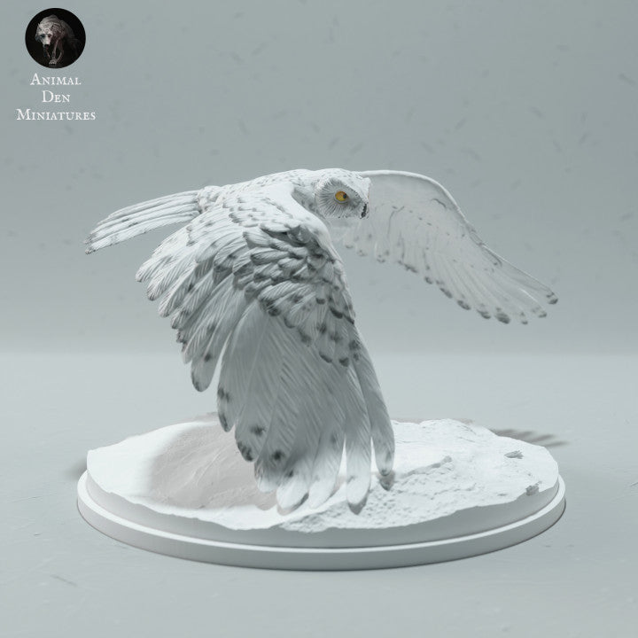 Product photo animal figure Animal Den Miniatures 1: Forest animal figure: Snowy Owl (23_01_07)