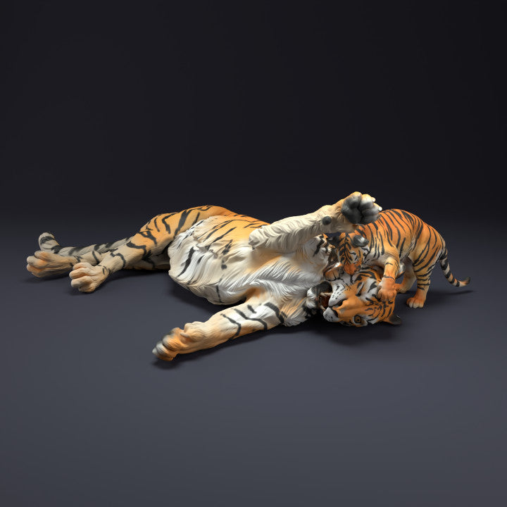 Product photo animal figure Animal Den Miniatures 3: Wild animal figure: Bengal tiger with cub (22_08_11)