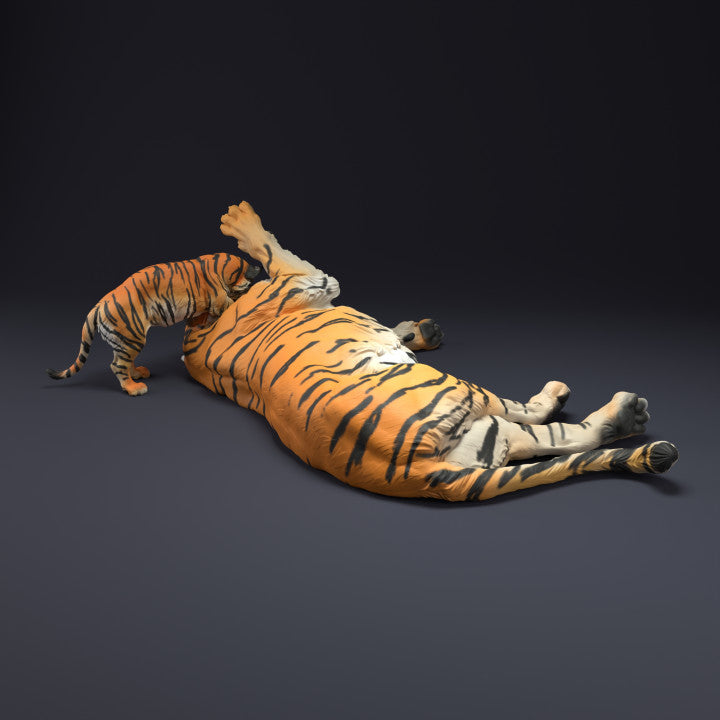 Product photo animal figure Animal Den Miniatures 5: Wild animal figure: Bengal tiger with cub (22_08_11)