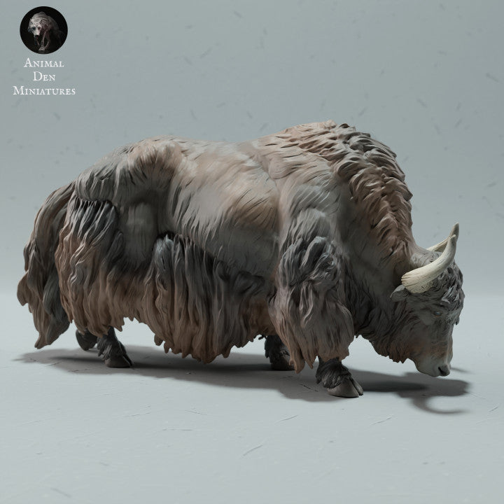 Product photo animal figure Animal Den Miniatures 1: Wild animal figure: Himalayan wild yak - grazing (23_01_10)