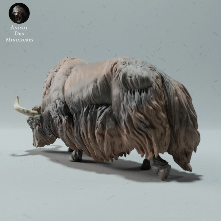 Product photo animal figure Animal Den Miniatures 3: wild animal figure: Himalayan wild yak - grazing (23_01_10)