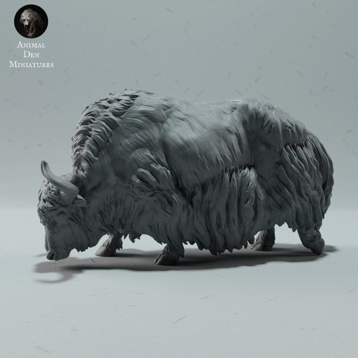 Product photo animal figure Animal Den Miniatures 4: Wild animal figure: Himalayan wild yak - grazing (23_01_10)